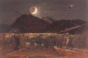 Samuel Palmer Cornfield by Moonlight,with the Evening Star oil on canvas
